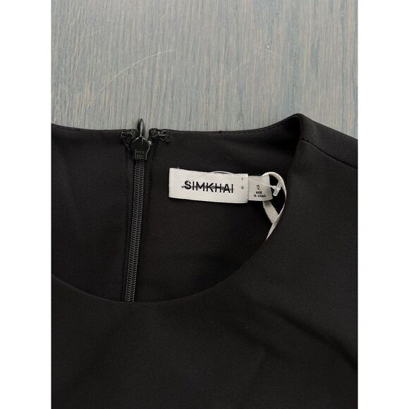 Simkhai $1215 Asymmetrical Hem Sleeveless Dress Contrast Stitching 12 - Picture 7 of 13